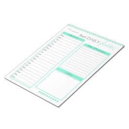 Mooie groene dagelijkse planner aangepaste notitie notitieblok