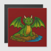 Mooie groene draak (Voorkant / Achterkant)