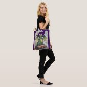 Mooie groene draak tote bag (Op model)