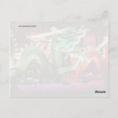 Mooie groene drakenkunst sculptuur briefkaart (Achterkant)