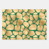 Mooie groene en Tan-Giraffe Inpakpapier Vel (Voorkant 3)