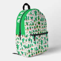 Mooie groene en witte cactus watercolorpatroon