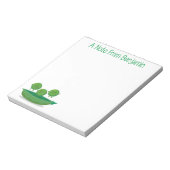 Mooie groene erwten en pod cartoon illustratie notitieblok (Linkerzijde)