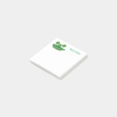 Mooie groene erwten en pod cartoon illustratie post-it® notes (Schuin)