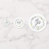 Mooie groene eucalyptus bruidsdouche confetti (Achterkanten)