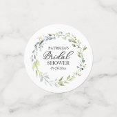 Mooie groene eucalyptus bruidsdouche confetti (Kleine voorkant)