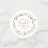 Mooie groene eucalyptus bruidsfeest confetti (Kleine voorkant)