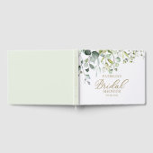 Mooie groene eucalyptus bruidsfeestje gastenboek (Volledig)