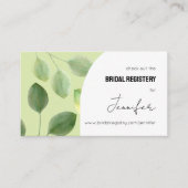 Mooie groene eucalyptusbladeren uitnodiging informatiekaartje (Voorkant)