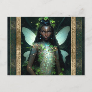 Mooie Groene Fairy Vrouw Fantasy Art Briefkaart
