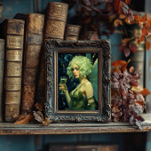 Mooie groene fee  stijl kunst poster