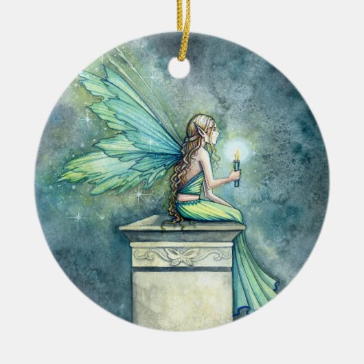 Mooie Groene Feeën Ornament (Voorkant)