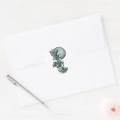 Mooie Groene Feeënstickers Ronde Sticker (Envelop)