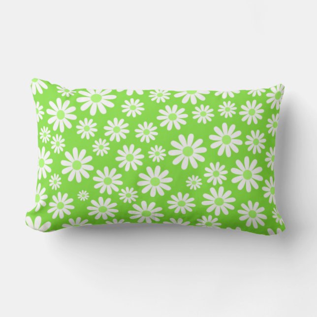 Mooie groene Floral Pillow Kussen (Voorkant)
