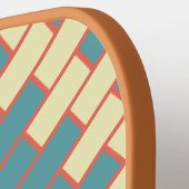 Mooie groene gele baksteen Pro Pickleball Paddle (Links Detail)