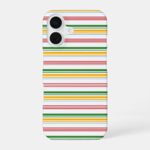 Mooie groene gele strepen iPhone 16 hoesje