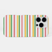 Mooie groene gele strepen iPhone hoesje (Achterkant horizontaal)