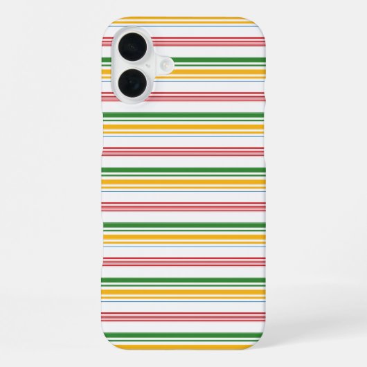 Mooie groene gele strepen iPhone hoesje (Achterkant)