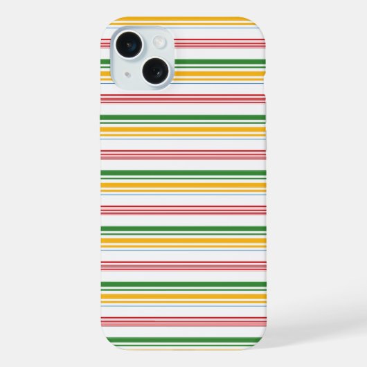 Mooie groene gele strepen iPhone hoesje (Achterkant)