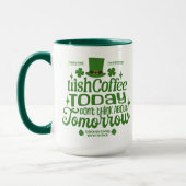 Mooie groene gelukkige Ierse koffie vandaag Mok (Links)