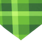Mooie groene geruite grote tafelloper (Hoek)