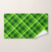 Mooie groene geruite handdoek van bomen (Handdoek)