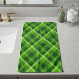 Mooie groene geruite handdoek van bomen