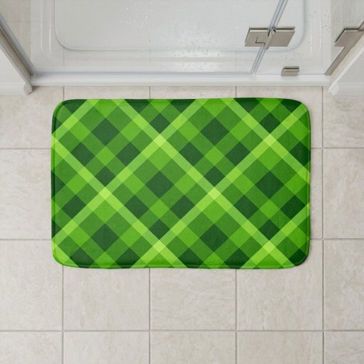 Mooie groene geruite kleine badmat
