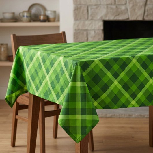 Mooie groene geruite kleine tafelkleed