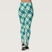 Mooie groene geruite yogabroek leggings (Achterkant)