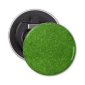 Mooie groene grastextuur vanaf golfbaan button flesopener (Voorkant)