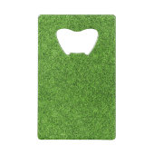 Mooie groene grastextuur vanaf golfbaan creditkaart flessenopener (Achterkant)