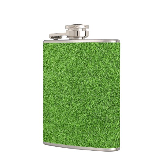 Mooie groene grastextuur vanaf golfbaan heupfles (Links)