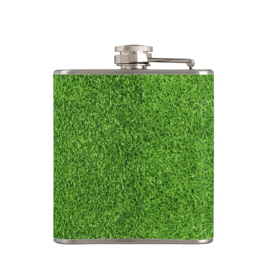 Mooie groene grastextuur vanaf golfbaan heupfles (Achterkant)