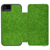 Mooie groene grastextuur vanaf golfbaan incipio iPhone portemonnee hoesje (Agenda Open)