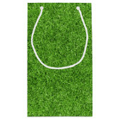 Mooie groene grastextuur vanaf golfbaan klein cadeauzakje (Achterkant)