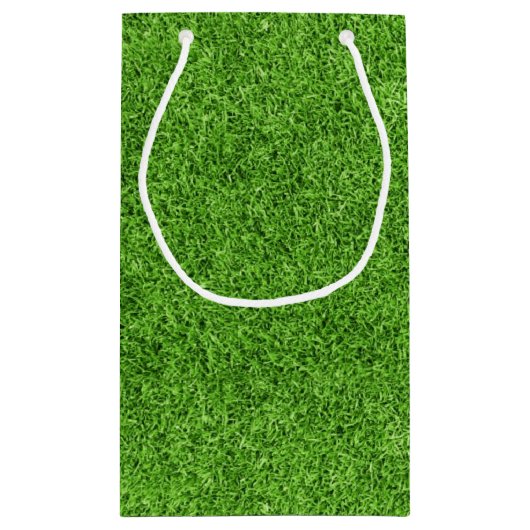 Mooie groene grastextuur vanaf golfbaan klein cadeauzakje (Achterkant)