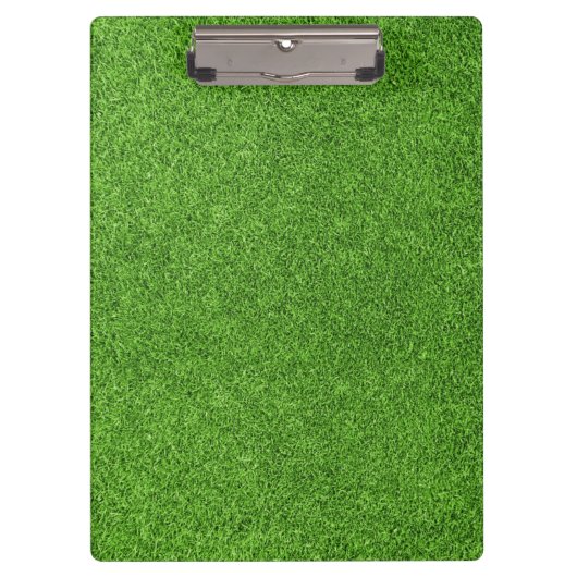 Mooie groene grastextuur vanaf golfbaan klembord (Voorkant)