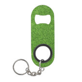 Mooie groene grastextuur vanaf golfbaan sleutelhanger flessenopener (Voorkant)