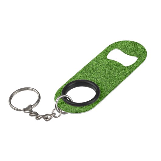 Mooie groene grastextuur vanaf golfbaan sleutelhanger flessenopener (Voorkant Gekanteld)