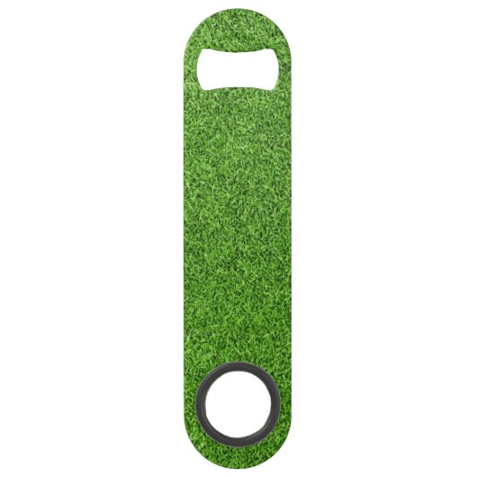 Mooie groene grastextuur vanaf golfbaan speed flessenopener (Voorkant)