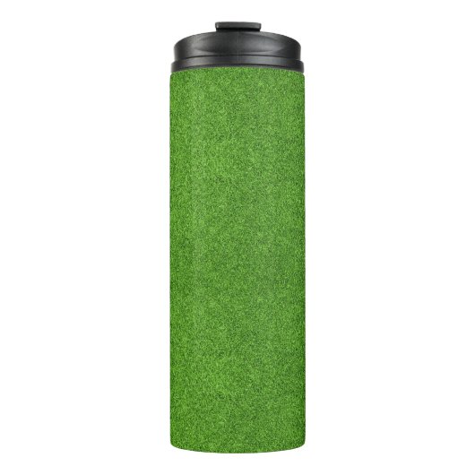 Mooie groene grastextuur vanaf golfbaan thermosbeker (Voorkant)