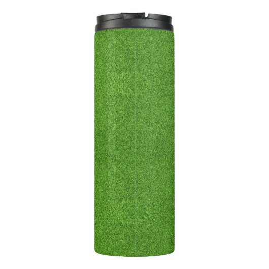 Mooie groene grastextuur vanaf golfbaan thermosbeker (Achterkant)