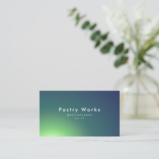 Mooie groene grijze gradiënt visitekaartje (Staand voorkant)