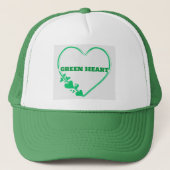 Mooie groene hart persoon ooit zoals ik trucker pet (Voorkant)