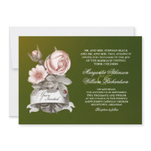 Mooie  groene huwelijksuitnodigingen