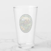 Mooie groene Ierland-souvenir Glas (Achterkant)