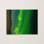 Mooie groene IJslandse noordelijke lichten Legpuzzel (Horizontaal)