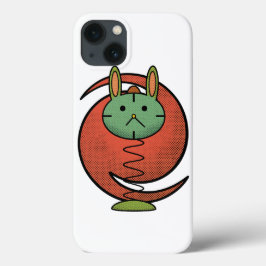 Mooie groene kat oranje cirkel iPhone / iPad hoes