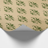 Mooie groene kerst cadeaupapier (Hoek)